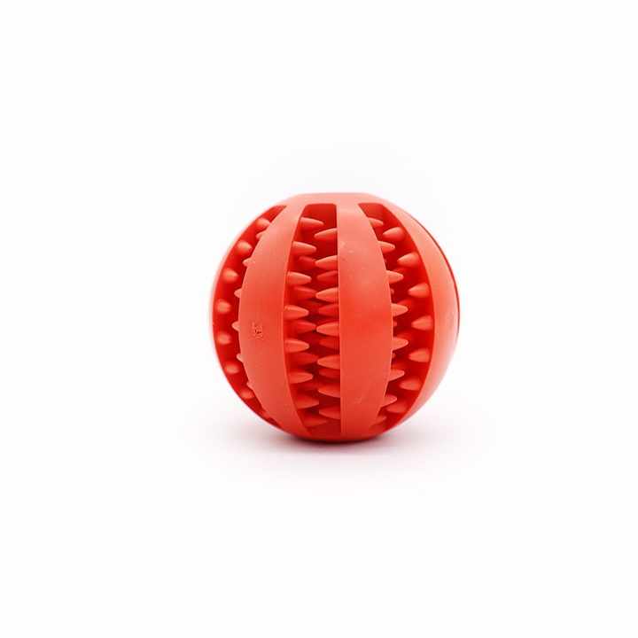 Dog Toy Interactive Durable Soft Rubber Ball Puppy Cat Chew Toys Dog Food Treat Feeder Tooth Cleaning Ball IQ Training Ball