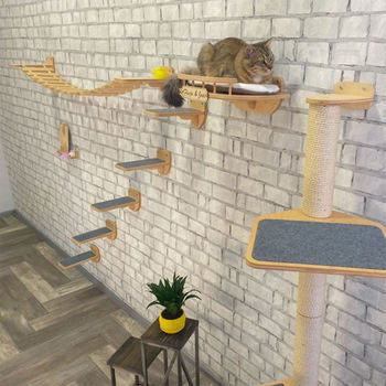 Newly Designed Window Mounted Cat Bed Wood Pet Hammock Cat Bed Wooden Cat Shelf Hammock