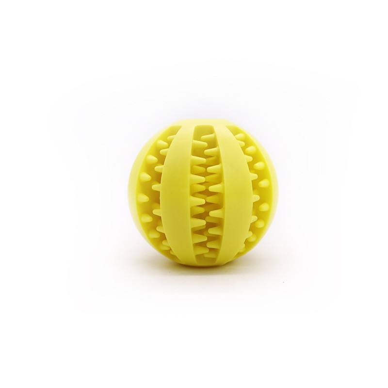 Dog Toy Interactive Durable Soft Rubber Ball Puppy Cat Chew Toys Dog Food Treat Feeder Tooth Cleaning Ball IQ Training Ball