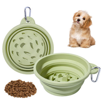 Custom Foldable Silicone Dog Cat Bowls Perros Para Mascotas Food Water Bowl Collapsible Silicone Pet Dog Bowls