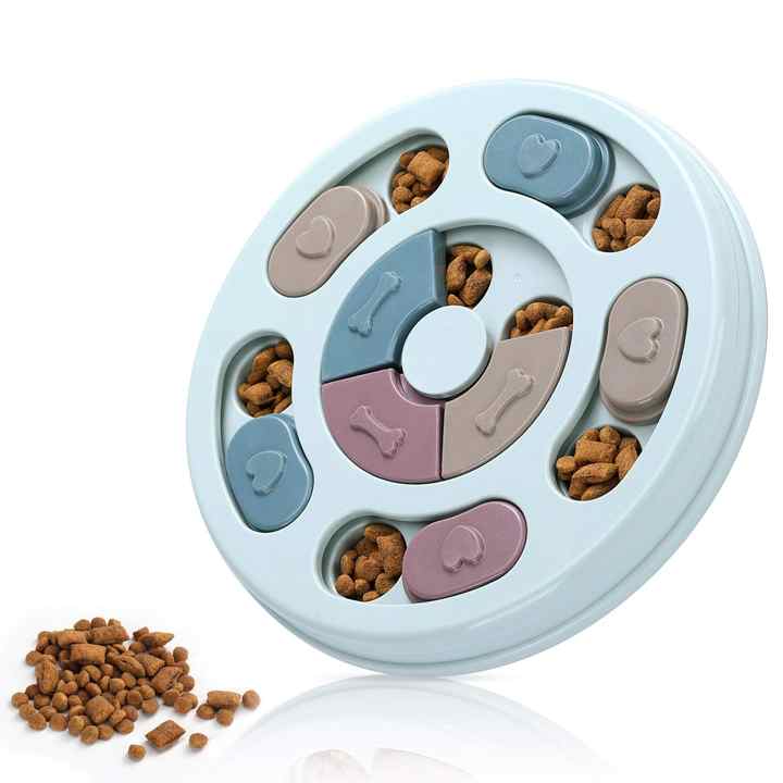 Funny IQ Game Interactive Slow Feeder Chew Dispenser Treat Dog Food Puzzle Toys